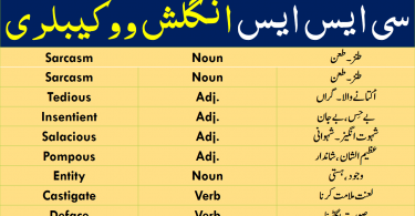 CSS and PMS Vocabulary PDF with Urdu Meanings, English Vocabulary with Urdu meanings for CSS and PMS. CSS Vocabulary PDF, English Vocabulary for exams Preparation, Advanced English Vocabulary for IELTS. CSS Past papers English Vocabulary