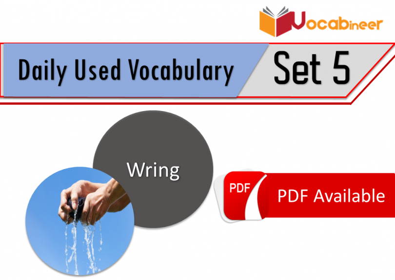 English Vocabulary list with Urdu meanings - Set 5