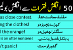 500 Daily Use English Sentences in Urdu Translation