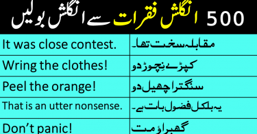 500 Daily Use English Sentences in Urdu Translation