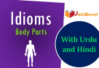 Body parts idioms with Hindi and Urdu meanings PDF. English idoms related to human body parts. Common body parts idioms with sentences and meanings