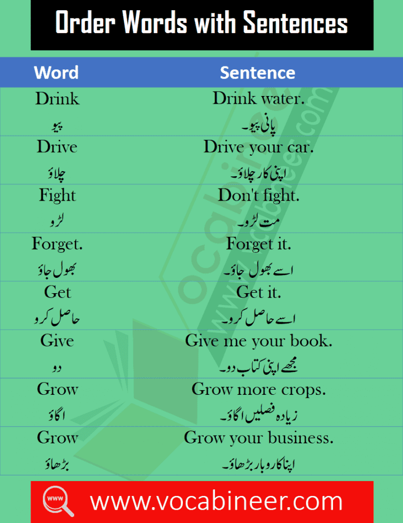 presentation meaning in urdu words