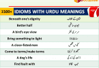 List of English IDIOMS in Urdu Meanings with Sentences PDF English Idioms  with Urdu Meanings and Sentences Used in Daily life Conversation for Exams like CSS, PPSC, FPSC, NTS, IELTS, TOEFL and other exams English idioms in Urdu with PDF Book