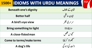 List of English IDIOMS in Urdu Meanings with Sentences PDF English Idioms  with Urdu Meanings and Sentences Used in Daily life Conversation for Exams like CSS, PPSC, FPSC, NTS, IELTS, TOEFL and other exams English idioms in Urdu with PDF Book