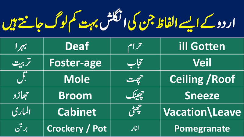 Urdu To English Dictionary