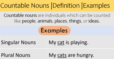 Countable Nouns Definition and Examples in English
