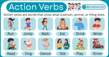 Action Verbs in English with Example Sentences
