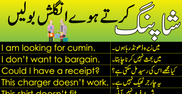 shopping sentences with urdu and hindi translation