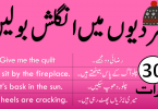 daily use English to Urdu Sentences for winter season