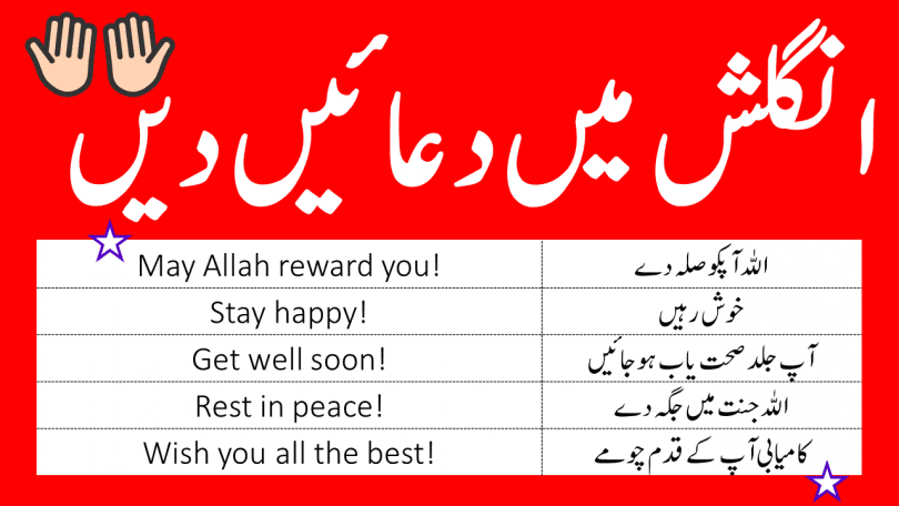 Dua Sentences in English and Urdu