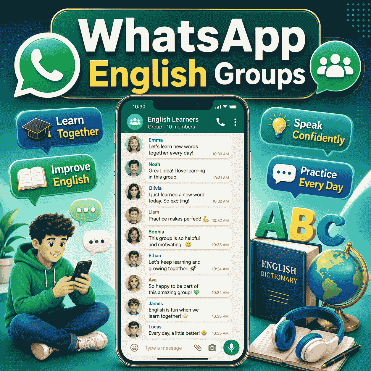Vocabineer WhatsApp Groups for English Learners