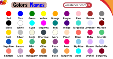 List of 140 Colors Names in English with Pictures