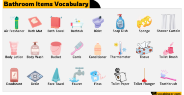 Bathroom Items Names – Learn Common Bathroom Objects
