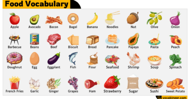 Food Vocabulary Words – Learn Common Food Names