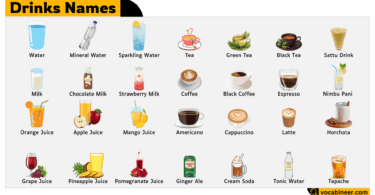 Learn All Drinks Names in English with Pictures