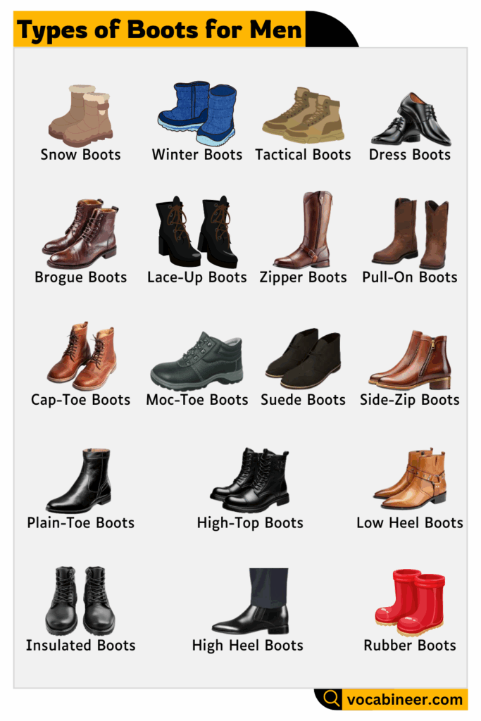 Best types of boots for men and uses