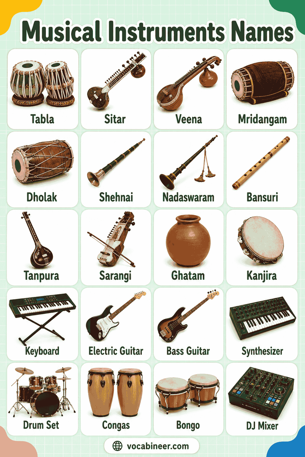 Common Musical Instruments Everyone Should Know