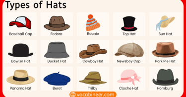 Different Types of Hats Name With Picture For Easy Learning