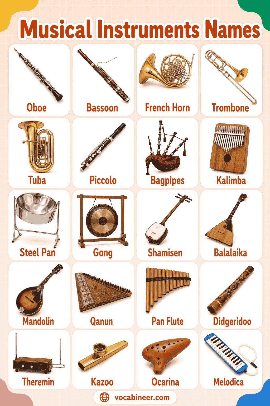 Easy Musical Instruments for Kids and Beginners