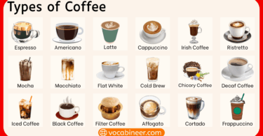 Types of Coffee Drinks with Names and Pictures