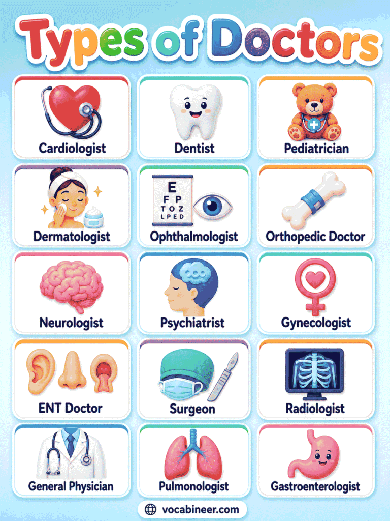 Doctore Types 100 Types of Doctors With Simple Meanings and Pictures