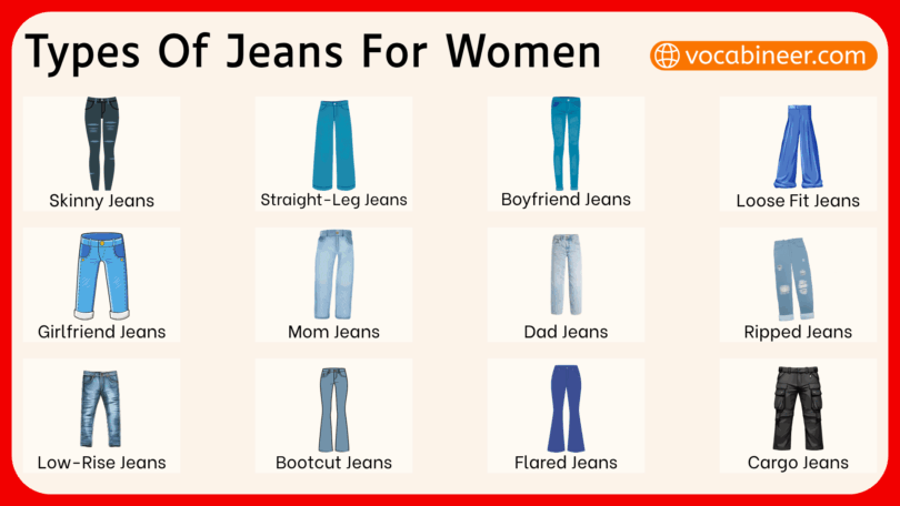 Types of Jeans for Women with Names and Pictures