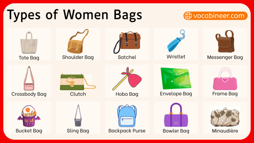 Different Types of Women Bags and their Names with Pictures