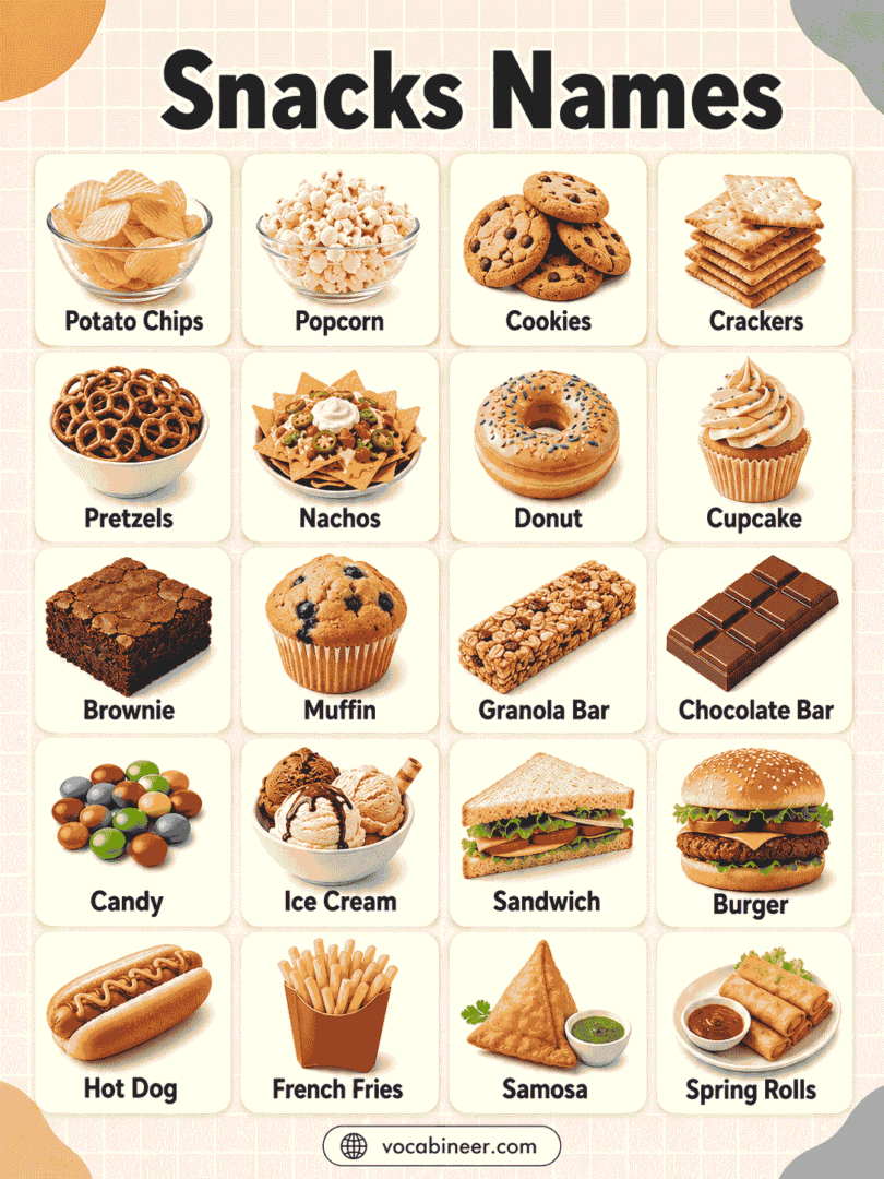 40+ Types of Snacks with Names & Examples: Easy Guide