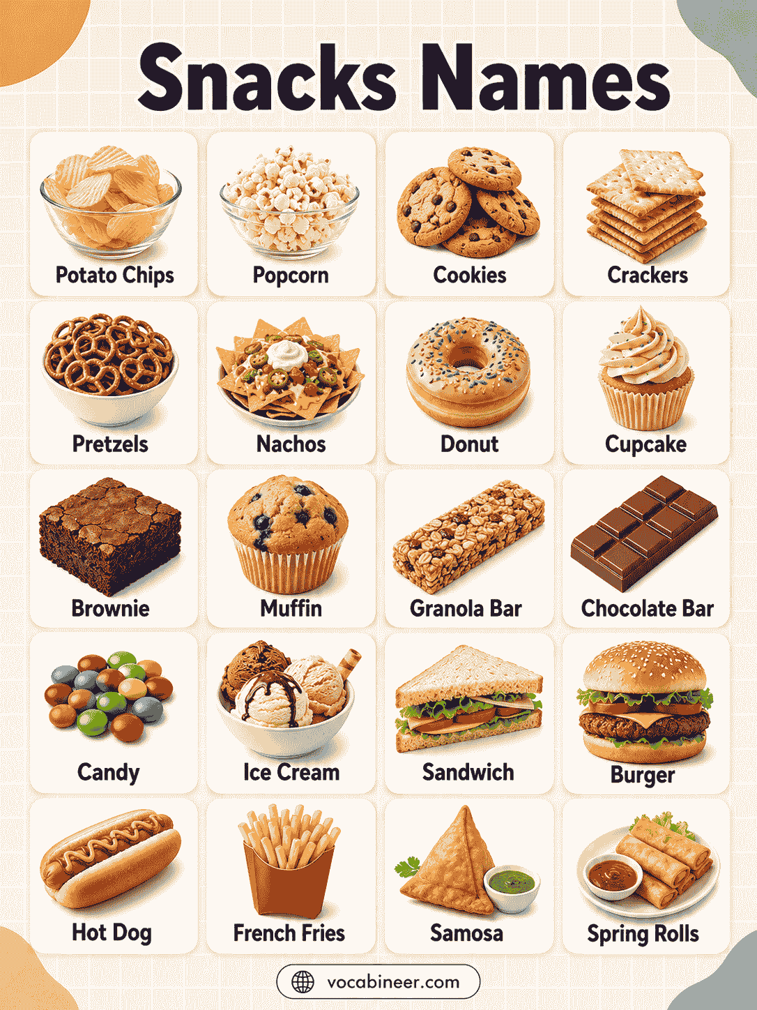 Different Types of Snacks and Their Main Features Explained