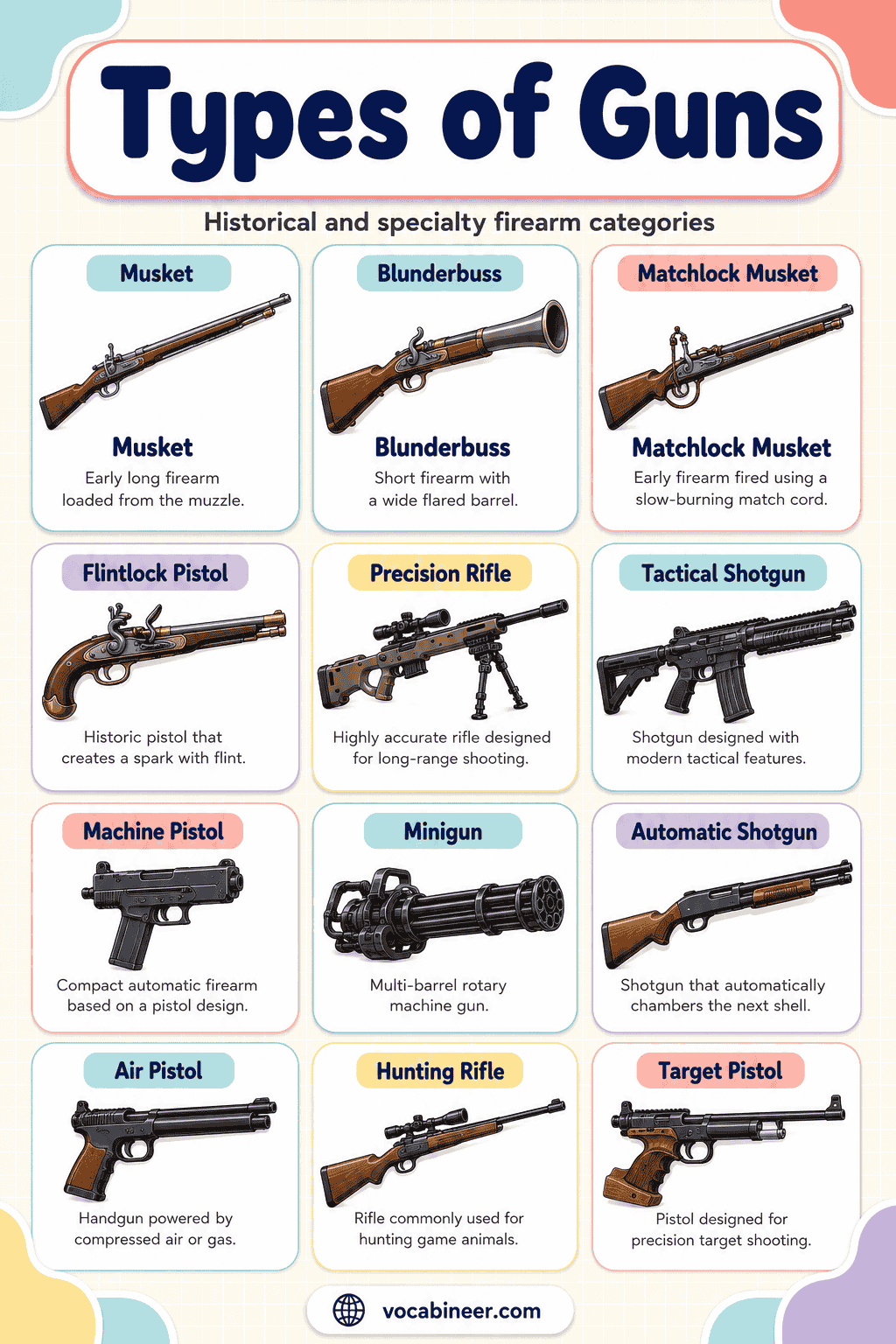 Gun Types Explained: Handguns, Rifles, and Shotguns