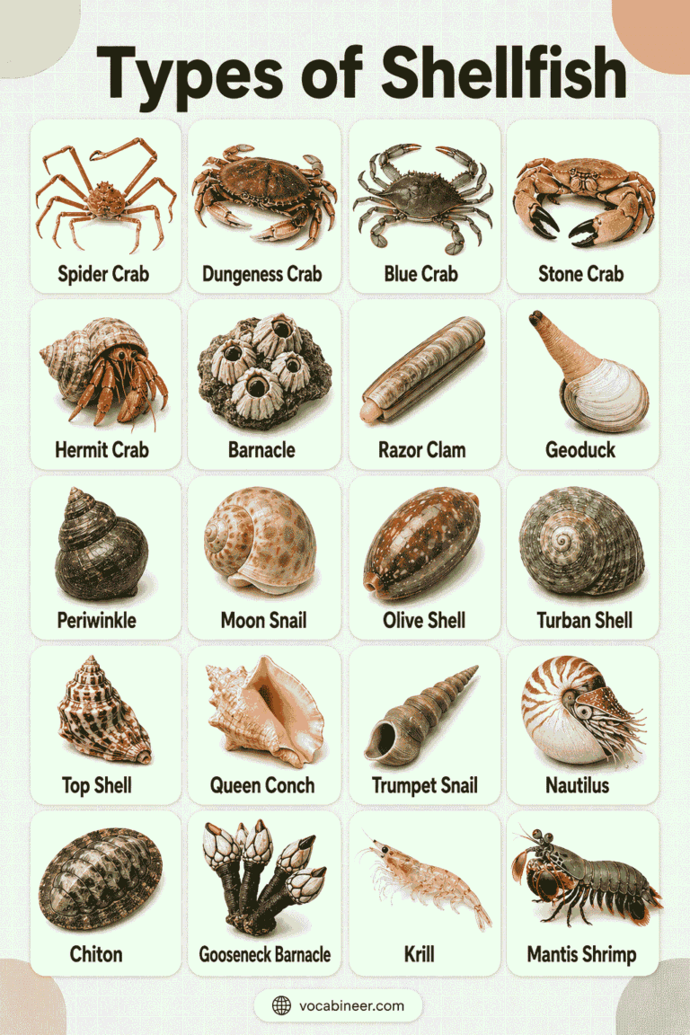 Which Shellfish Types of Shellfish with Names and Pictures