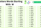 3 Letter Words Starting with W in English for Kids