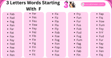 3 Letter Words That Start with F in English