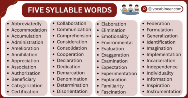 Five Syllable Words in English