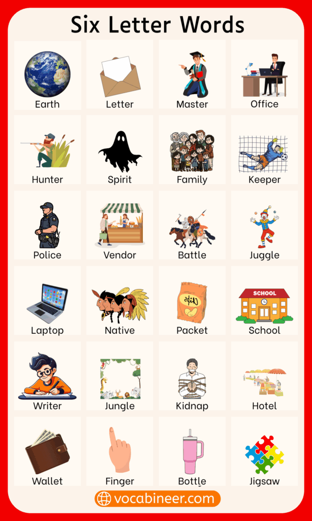 2000+ Six Letter Words for Kids – Easy List with Examples