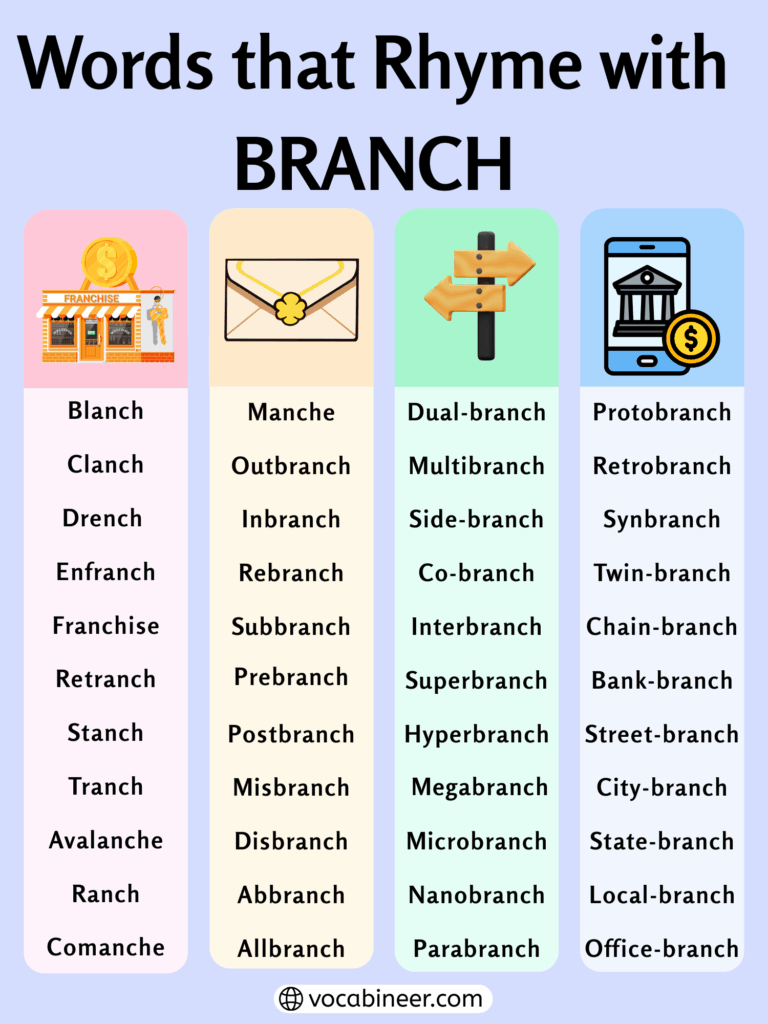 752 Creative Rhymes for Branch for Kids