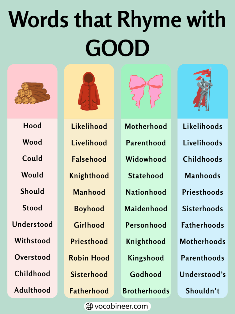 Lovely Words That Rhyme with Good: 699 Inspiring Rhymes List