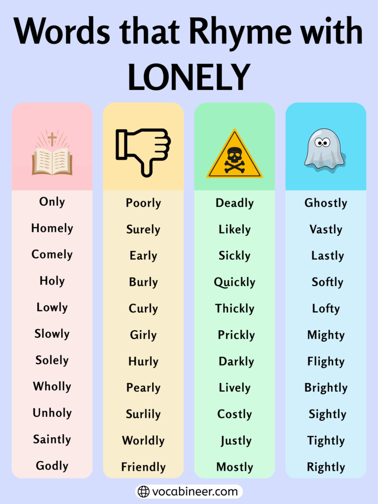 Creative Rhymes for Lonely: 672 Inspiring Words List