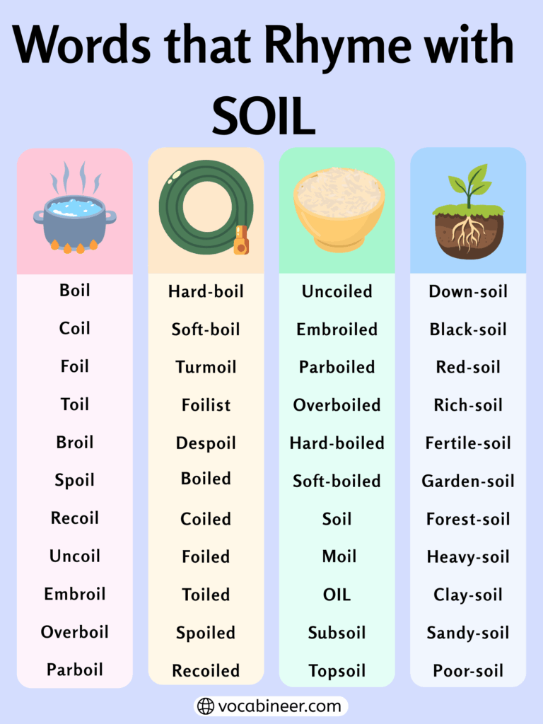 Beautiful Rhymes with Soil: 880 Inspiring Words and Phrases