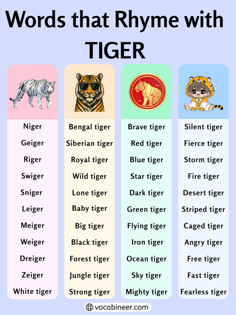 Strong Rhymes for Tiger: 738 Creative Words for Kids
