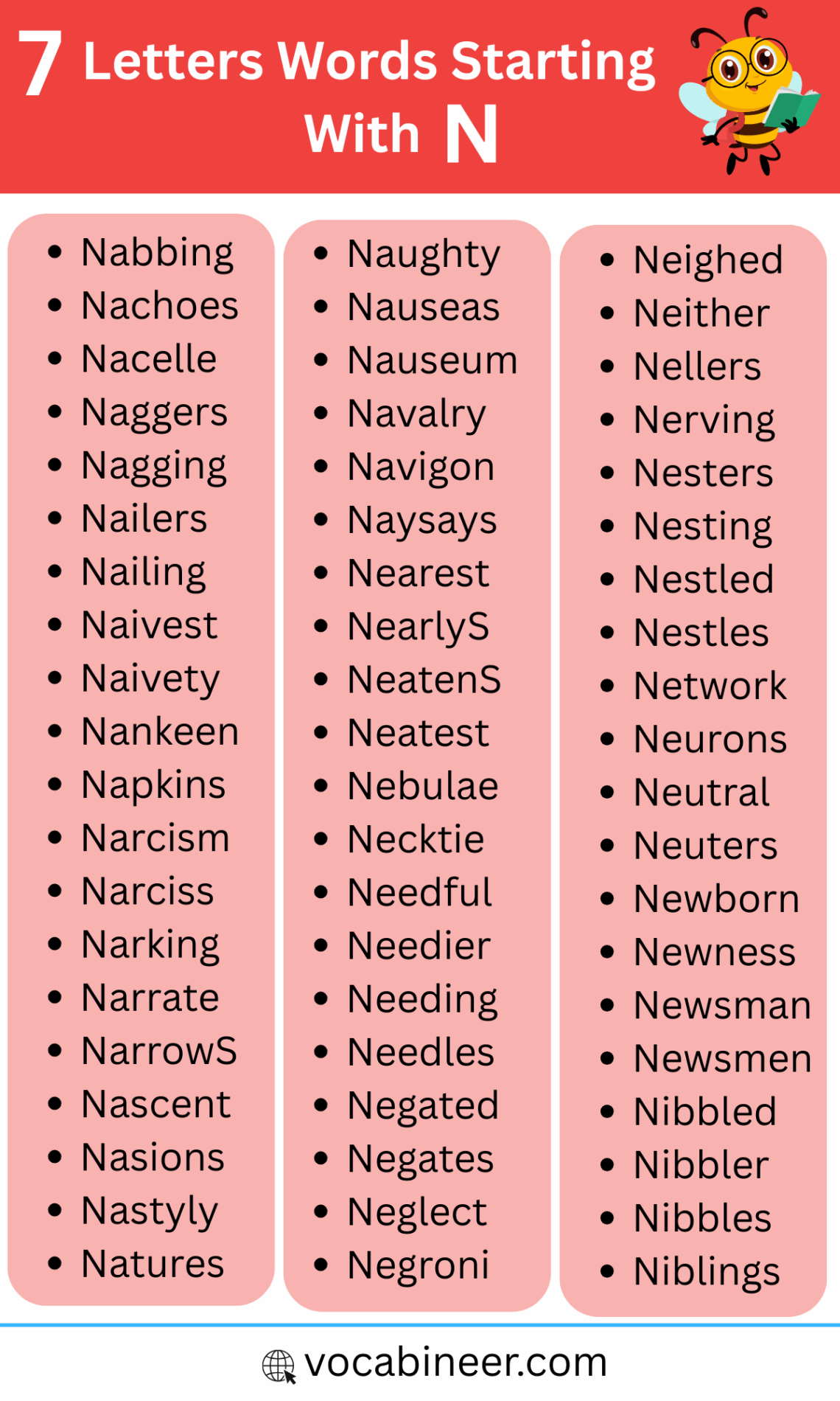120 Simple 7 Letter Words Starting with N in English