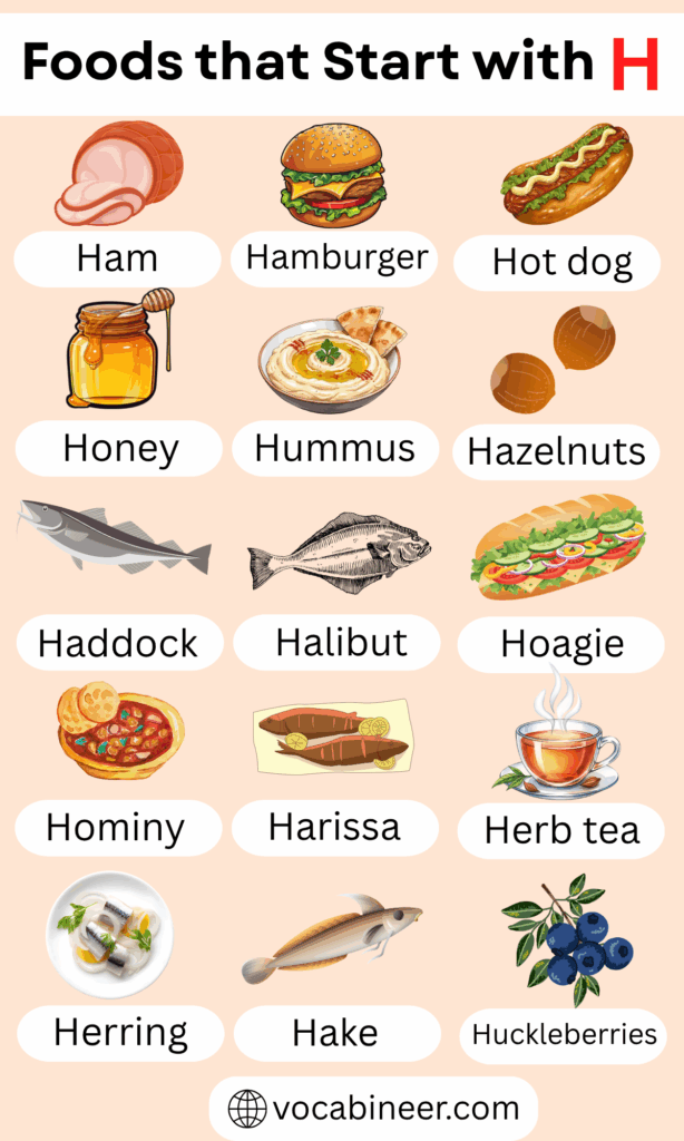 List of 122 Foods That Start with H with Pictures