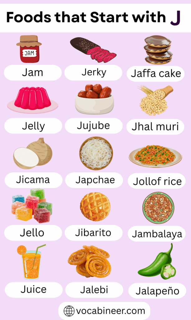 List of 155 Foods That Start with J with Pictures