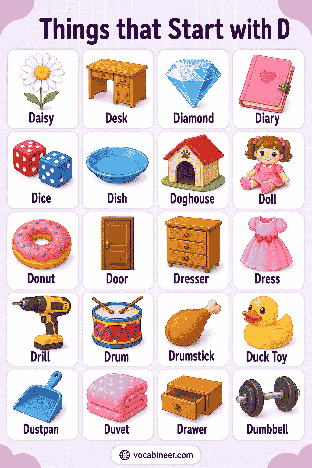 Things That Begin with Letter D with Pictures
