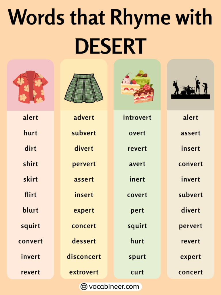 Graceful Rhymes for Desert: 782 Creative Words and Phrases