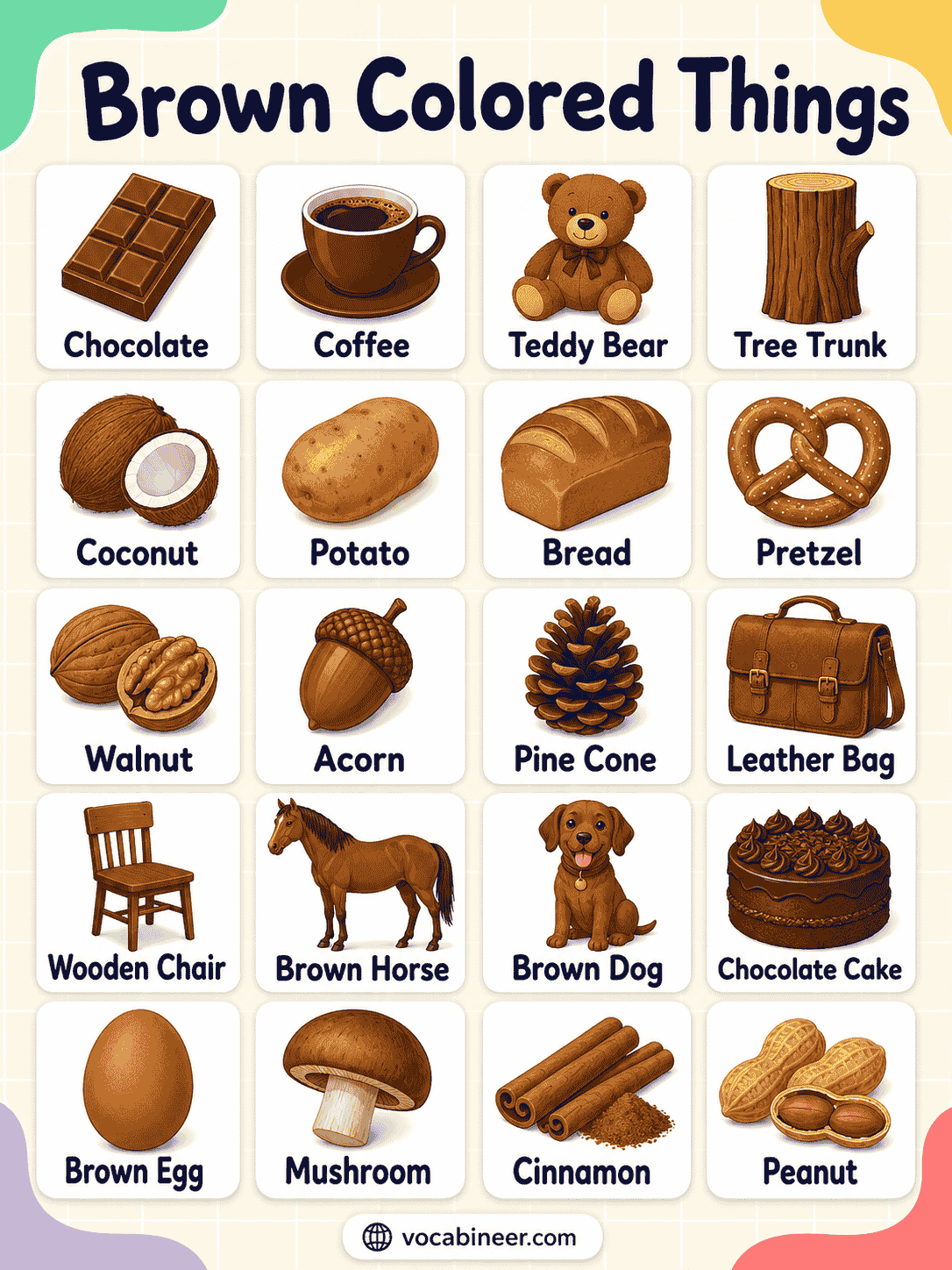 Brown Colored Things List