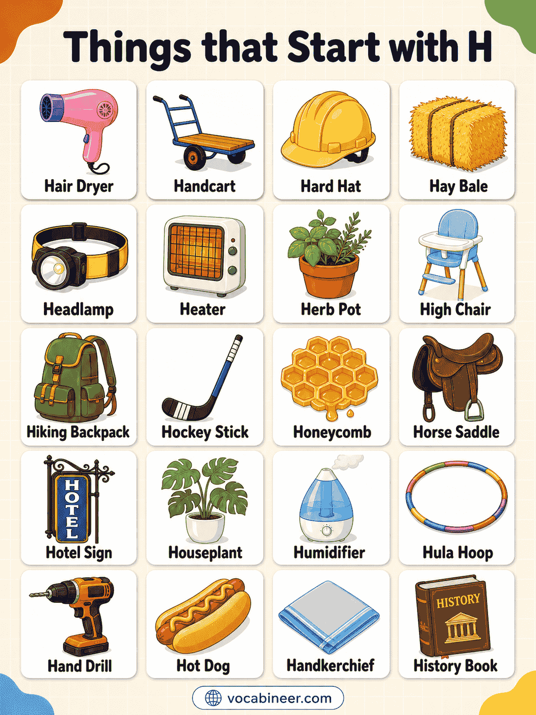 Common Things That Start with H in English