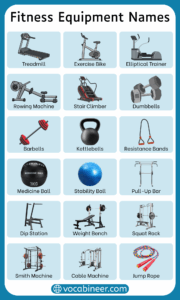Gym Equipment Names in English with Pictures
