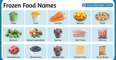 Frozen Food Names in English with their Pictures