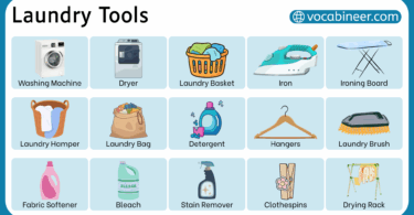Laundry Tools Name with their Pictures